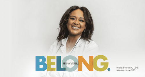 Belong. It's a verb.